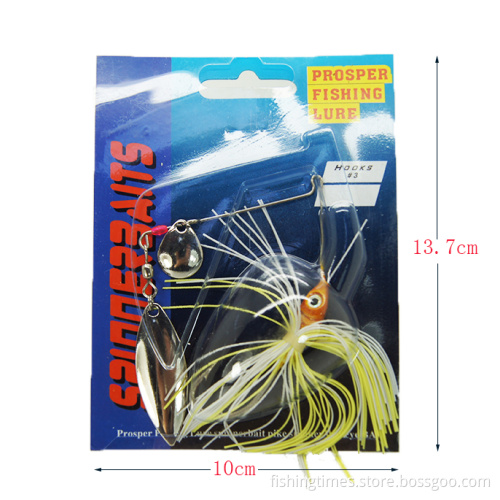 Factory Price 13.5g Mixed 10 Color Spinner Bait Metal Lure Fishing Lure